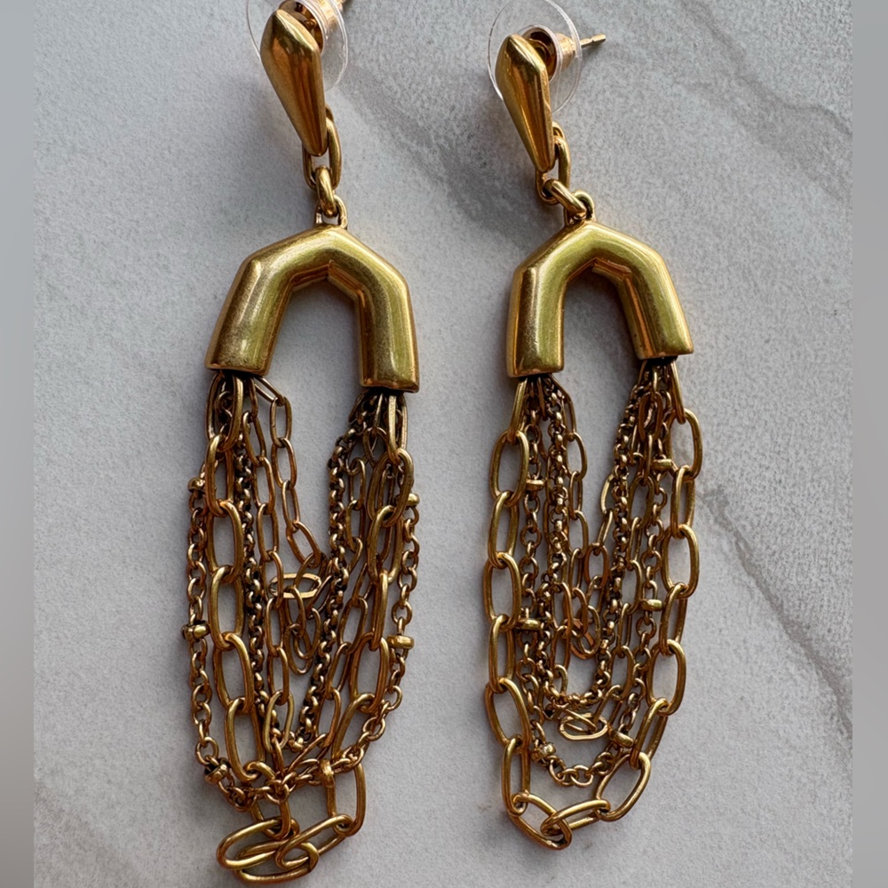 Kendra Scott Ryder Vintage gold Chain Drop Earrings